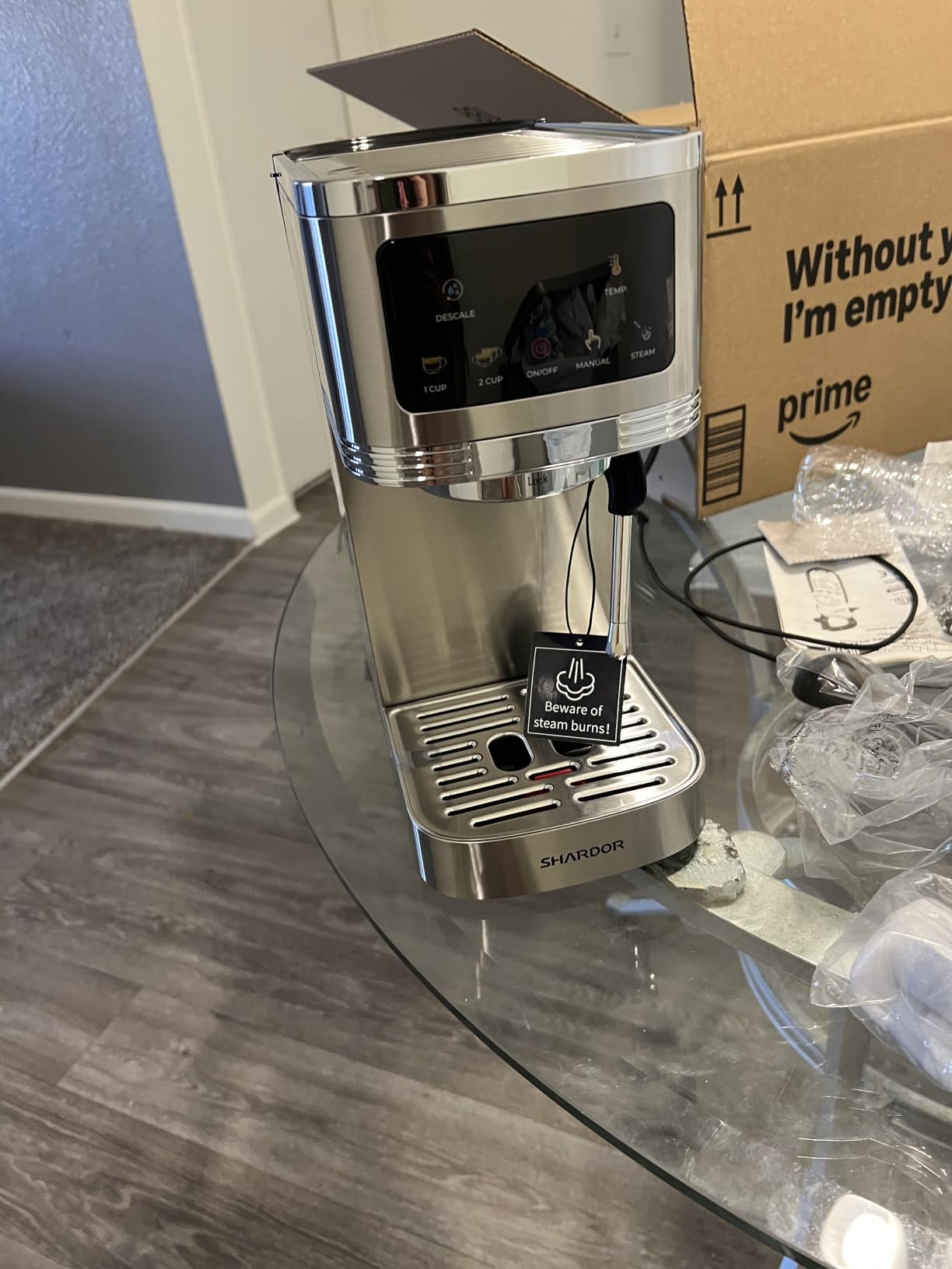 SHARDOR Espresso Machine 20 Bar, Professional Espresso Machine with Milk Frother and Touchscreen, Expresso Coffee Machines with Adjustable Temperature,for Cappuccino, Latte, Stainless Steel, Silver customer photo 1