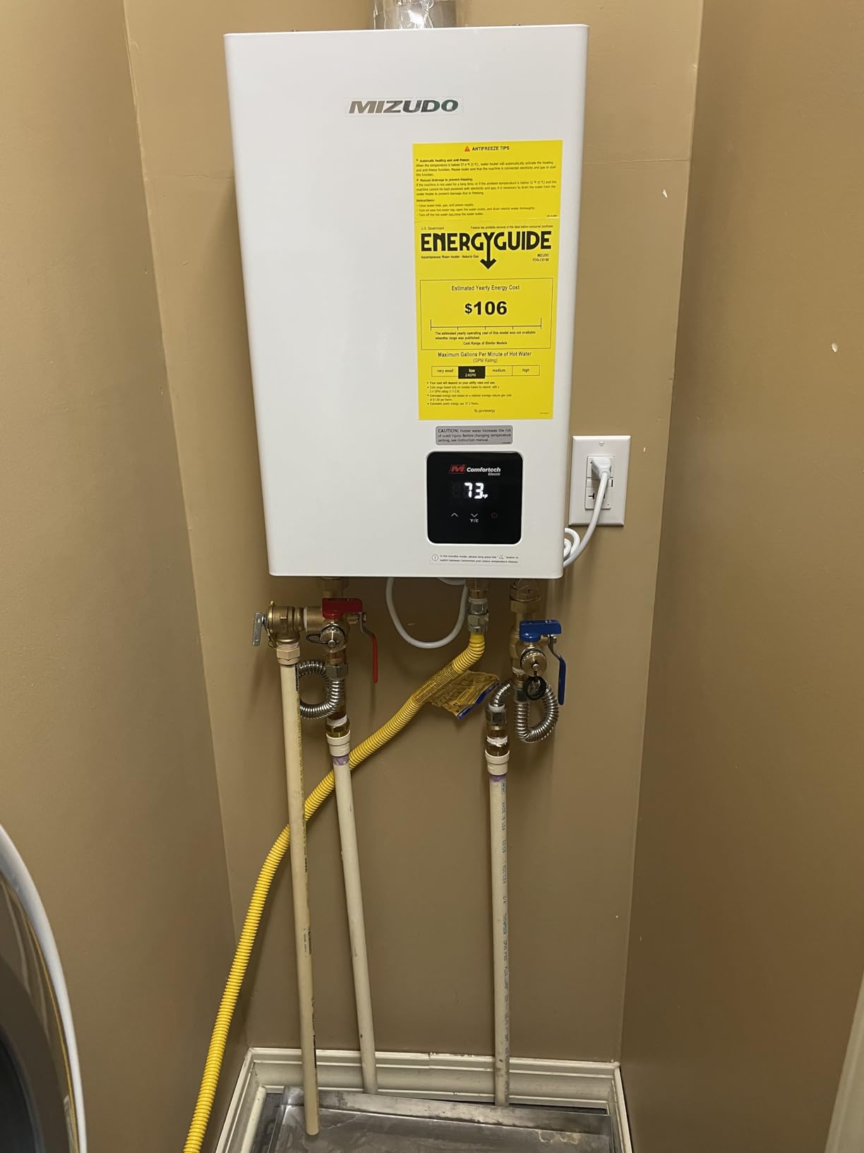 14kW Tankless Water Heater Electric, 240 Volt on Demand Hot Water Heater | Up to 3.4 GPM, 1-2 Points of Use Water Heater, with LED Digital Display, ETL Certified, Compatible with Shower & Sink customer photo 1