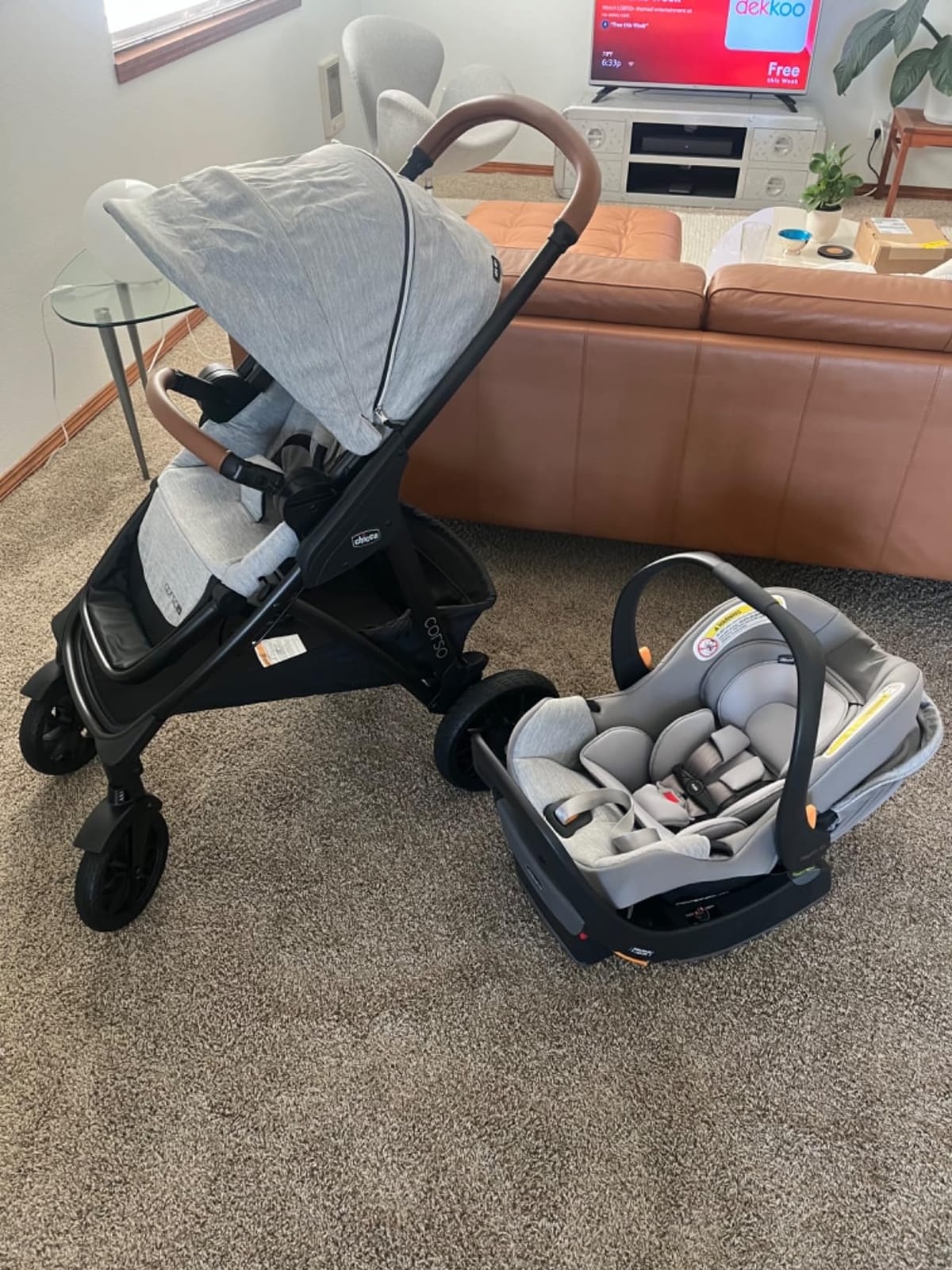 Chicco Corso LE ClearTex Modular Travel System with KeyFit Infant Car Seat | Canyon/Grey, baby travel stroller, 4 strolling modes, fits 4-30 lbs, newborn insert, one-hand compact fold customer photo 2