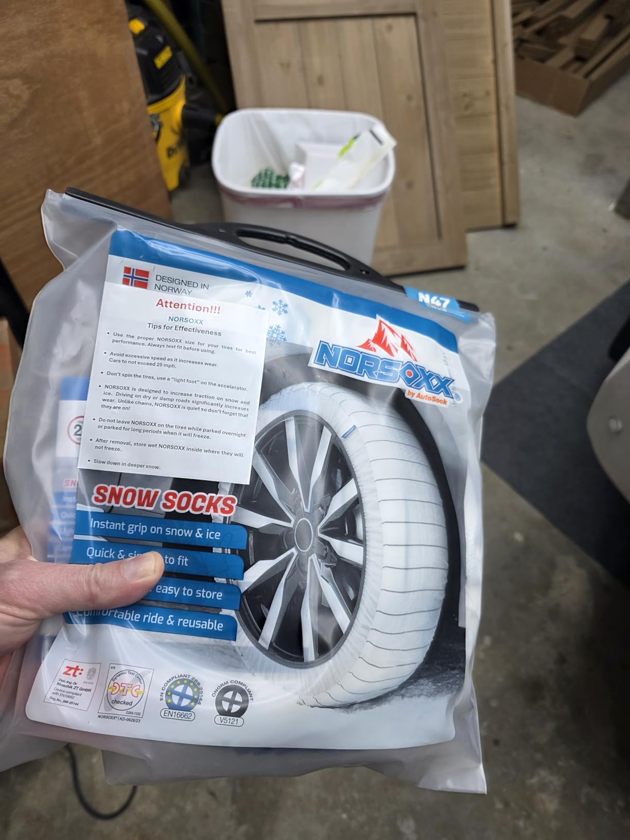 N47 Tire Snow Socks Traction Device, Snow Chain Alternative, 2 Pack | Cars SUVs pickup trucks and light commercial vehicles, tire socks for snow and ice, winter traction devices customer photo 1