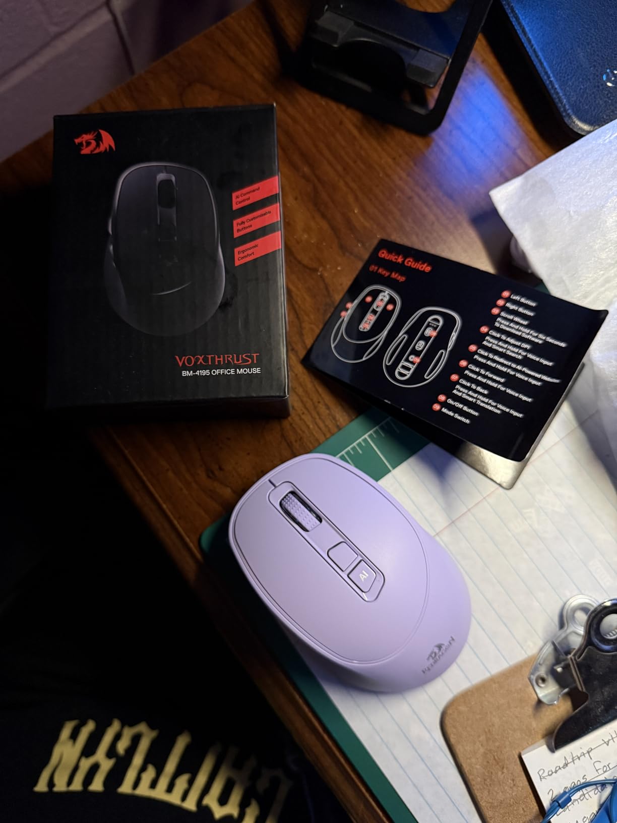 Redragon BM4195 AI Wireless Optical Computer Office Mouse 5 DPI Adjustable | Cable-Free 0 Delay, Translate & Voice Typing, Ergonomic Grip Body Comfort, Long Battery Life for Laptop/Desktop/PC customer photo 1
