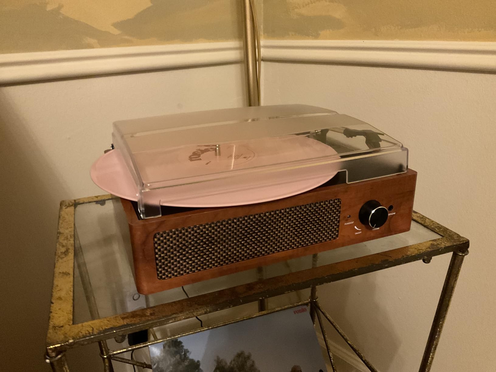 FEKTIK 10-in-1 Bluetooth Turntable with Built-in Speaker, Vinyl Record Player CD Cassette and FM Radio Combo, AUX in RCA Out USB MP3 Recording Headphone Jack Compact Stereo System for Home customer photo 1
