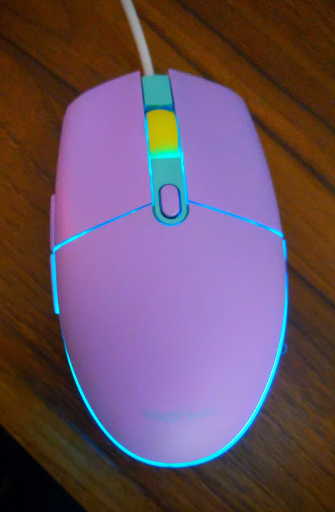 TECKNET Wired Mouse with RGB Backlit, Full Size Mouse with Side Buttons | Up to 8000 DPI, Plug and Play Silent Corded USB Computer Mouse, 7 Adjustable RGB Lighting Modes, Office and Gaming Mice customer photo 1