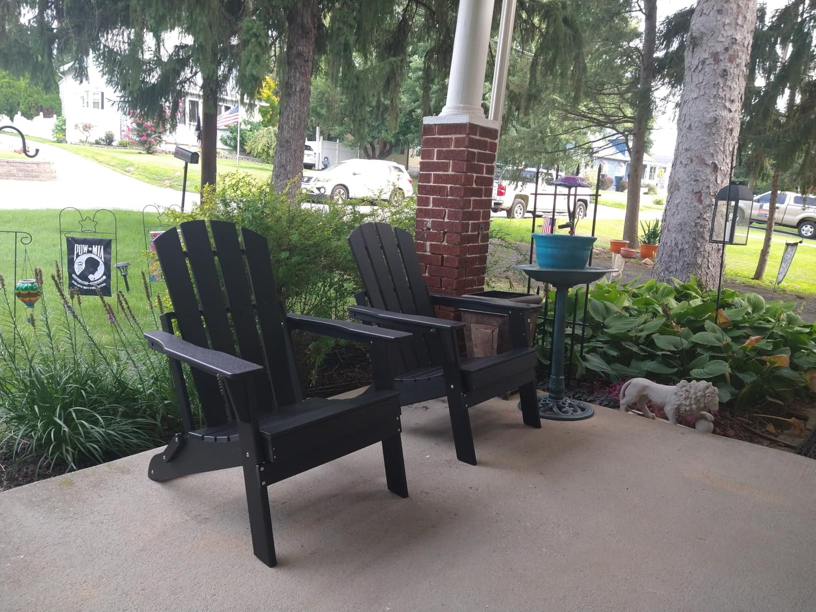 Adirondack Chair Set of 4, HDPE Outdoor Chair, Navy | Portable Patio Chair, Durable All-Weather Space-Saving Foldable Fire Pit Chair for Camping, Backyard, Deck, 350LBS Capacity customer photo 1