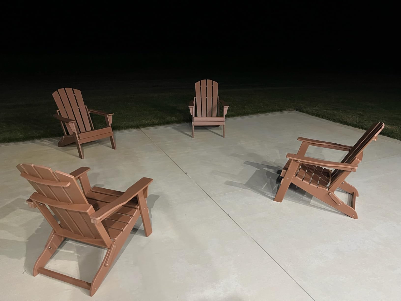 Adirondack Chair Set of 4, HDPE Outdoor Chair, Navy | Portable Patio Chair, Durable All-Weather Space-Saving Foldable Fire Pit Chair for Camping, Backyard, Deck, 350LBS Capacity customer photo 2