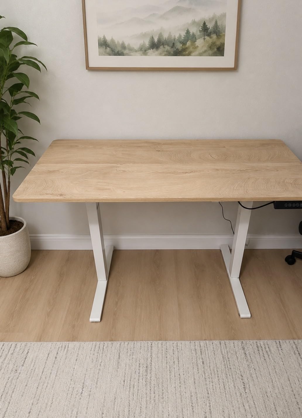 FEZIBO Standing Desk 63 × 37 Inch Electric Height Adjustable, Black customer photo 2
