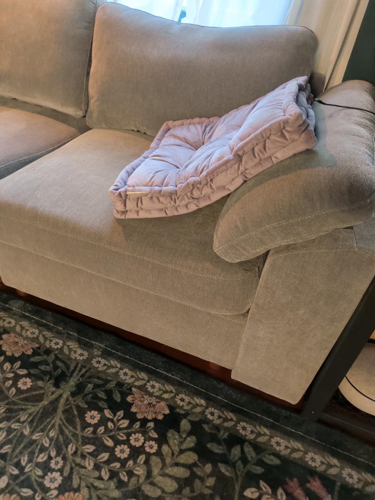 EASE MOOSE Sectional Modular Sofa, Luxury Comfty Deep Seat Couch for Living Room, Solid Wood Frame Sofa, White customer photo 2