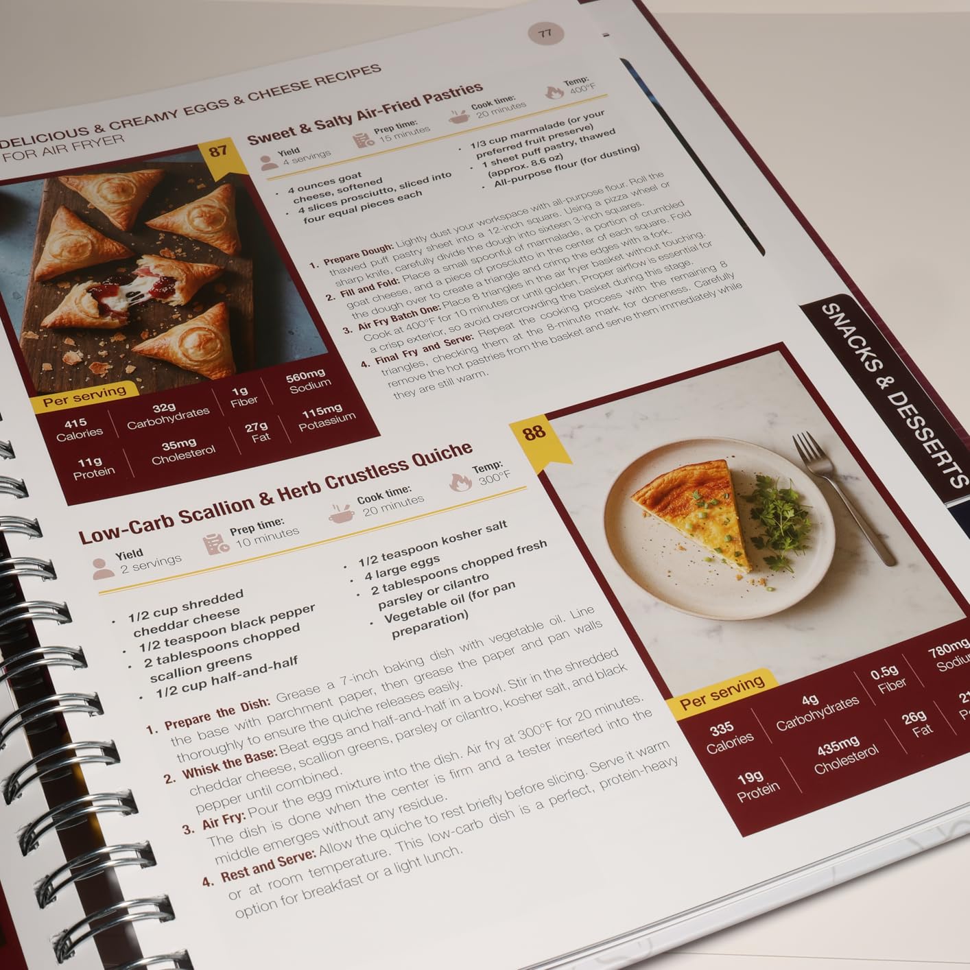 The Complete Air Fryer Cookbook for Beginners | 8 Section Tabs for Easy Navigation, 140+ Time-Saving, Healthy & Tasty Recipes with Full-Color Photos, Expert Air Frying Guide Cooking Chart customer photo 2