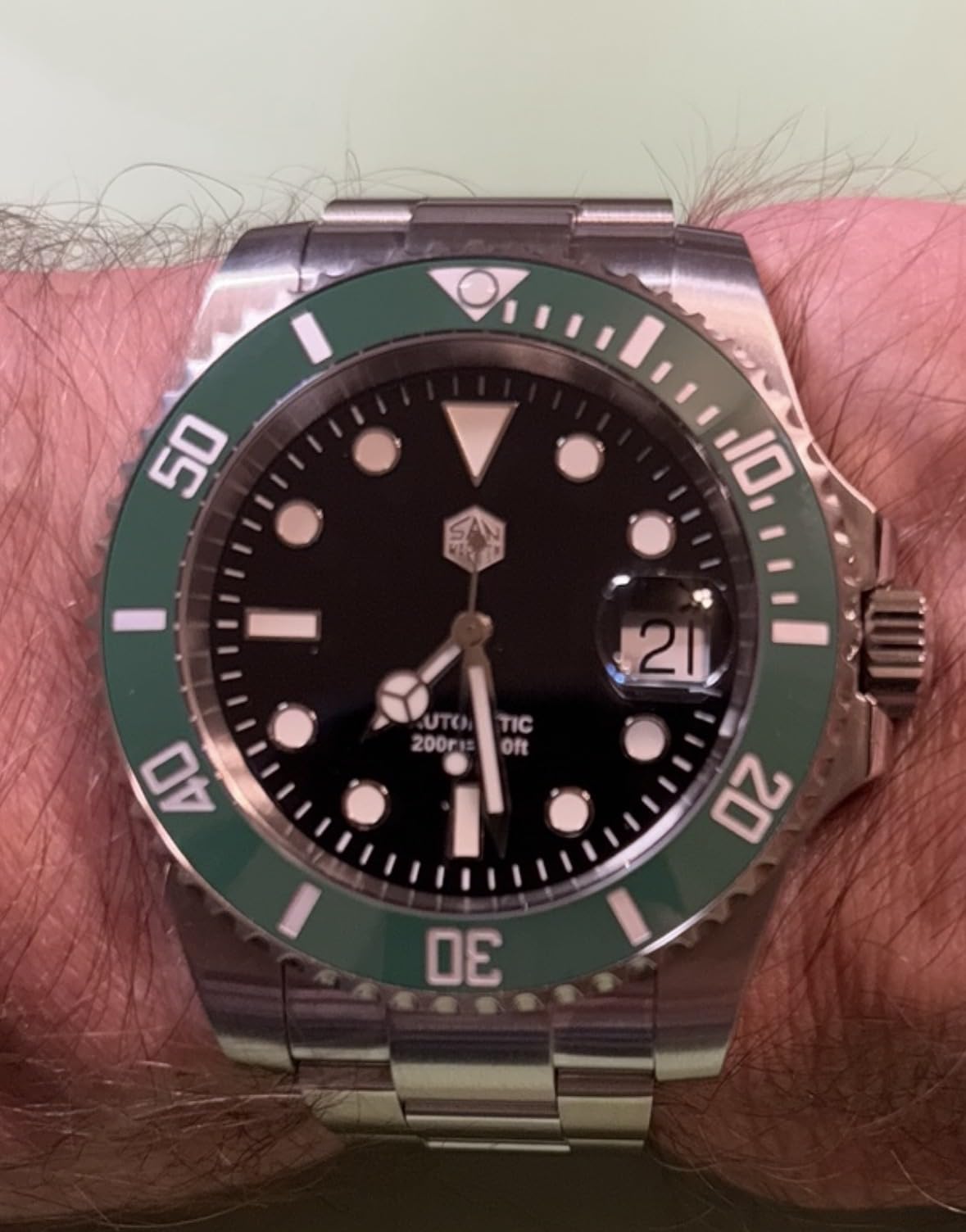 San Martin Men Watch SN0017G-F, 40 mm 20 Bar Diver Watch ST2130 Automatic Mechanical Luxury Diving Waterproof Wrist Watch customer photo 1