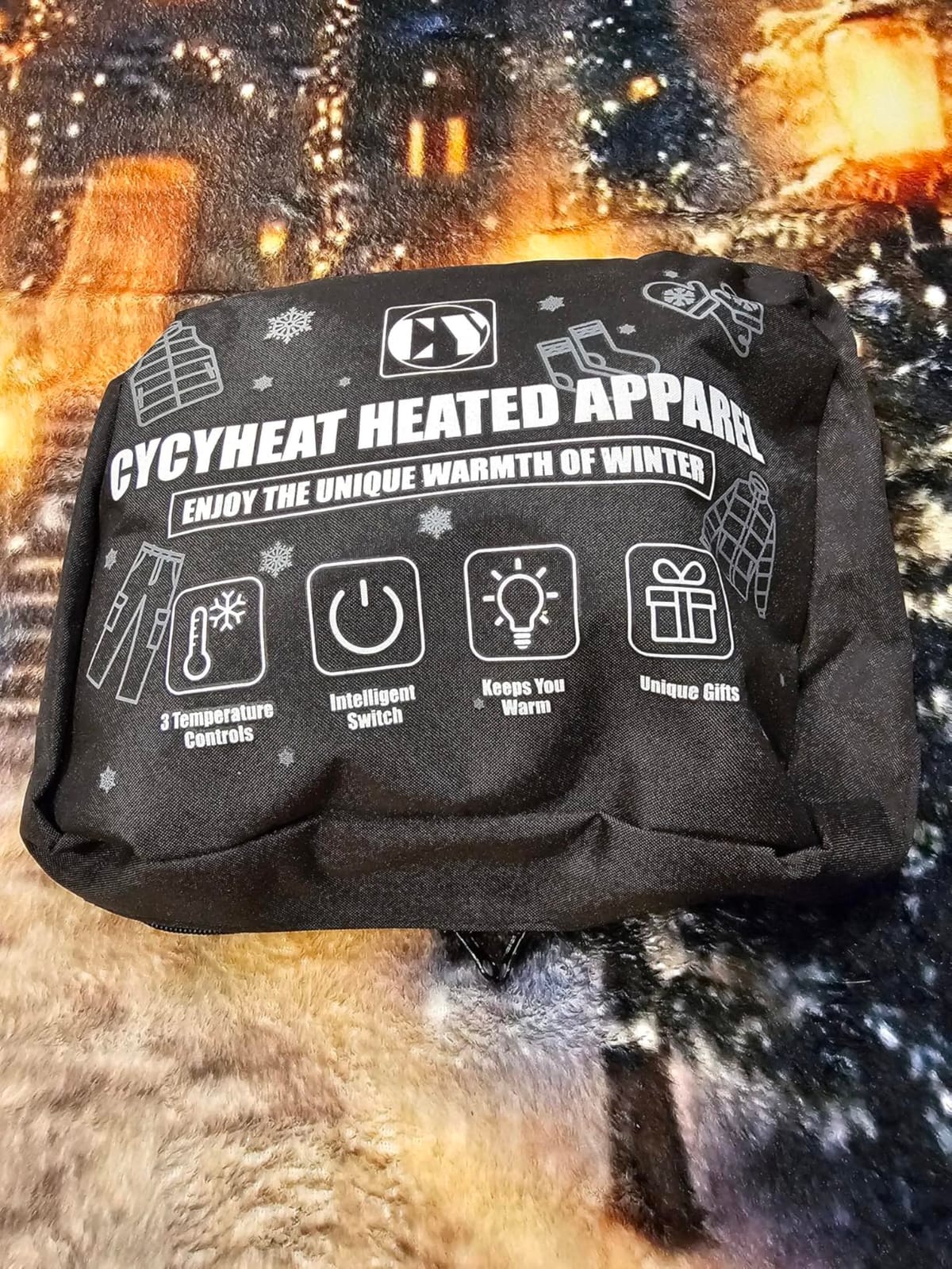 Large Heated Blanket Poncho Shawl Battery Powered, 63x47in Cordless Blanket | 20000mAh 7.4V Battery, Electric 30s Fast Heating, 3 Heat Settings, Electric Wireless Throw Heating Hat Blanket customer photo 1