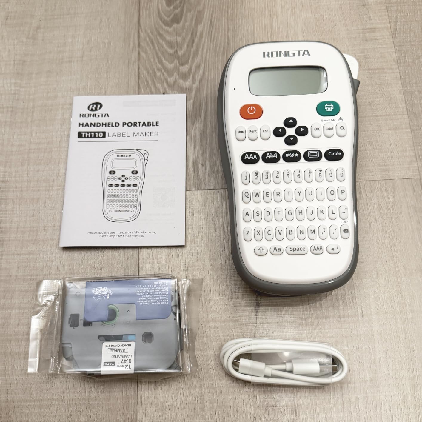 Rongta TH110 Handheld Label Maker Machine 12mm Laminated Labeler customer photo 2