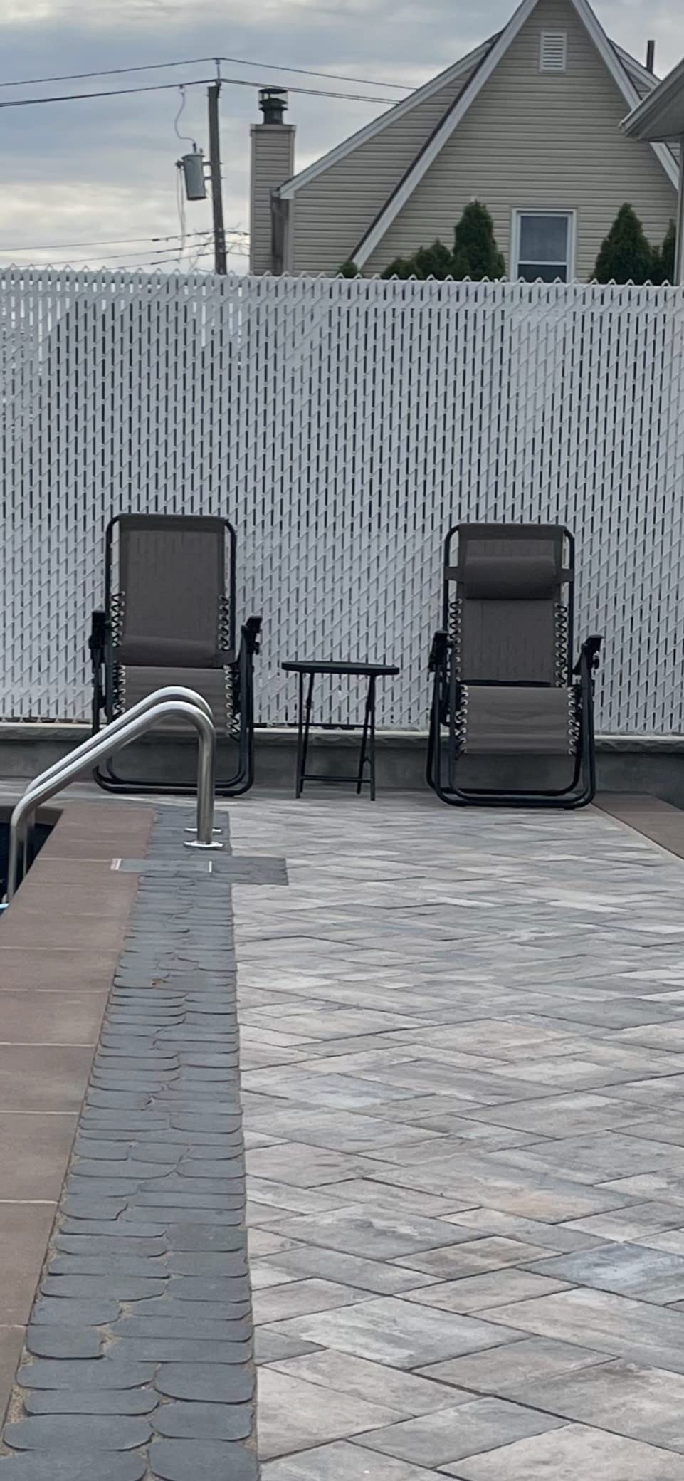 JY QAQA Outdoor Adirondack Chair Set of 2, All-Weather HDPE Patio Furniture with Detachable Table, Wood Texture & Cup Holder for Patio, Poolside, Garden, Light Grey customer photo 2