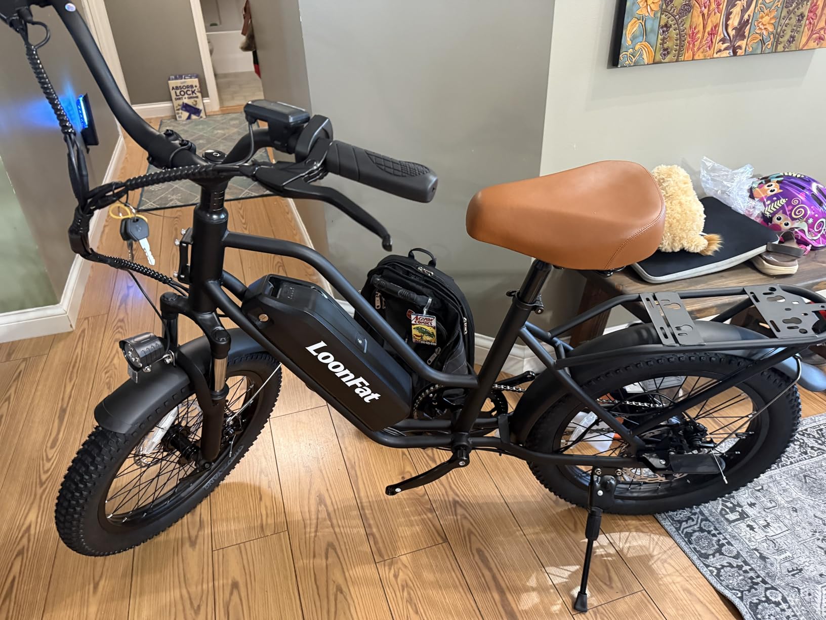 Electric Bike for Adult with Rear Seat & Front Basket, Peak 1000W Ebike - 48V 13Ah - 2 Seats Commuting Electric Bicycle - F/R Disc Brake - Front Fork Shock Absorption-20 x3.0 Fat Tire customer photo 2