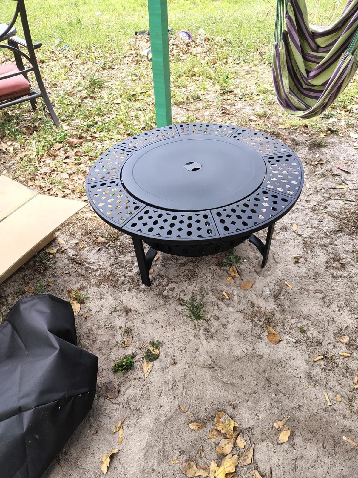 OutVue 42 Inch Smokeless Fire Pit with 2 Grills, Large Firepits for Outside customer photo 2