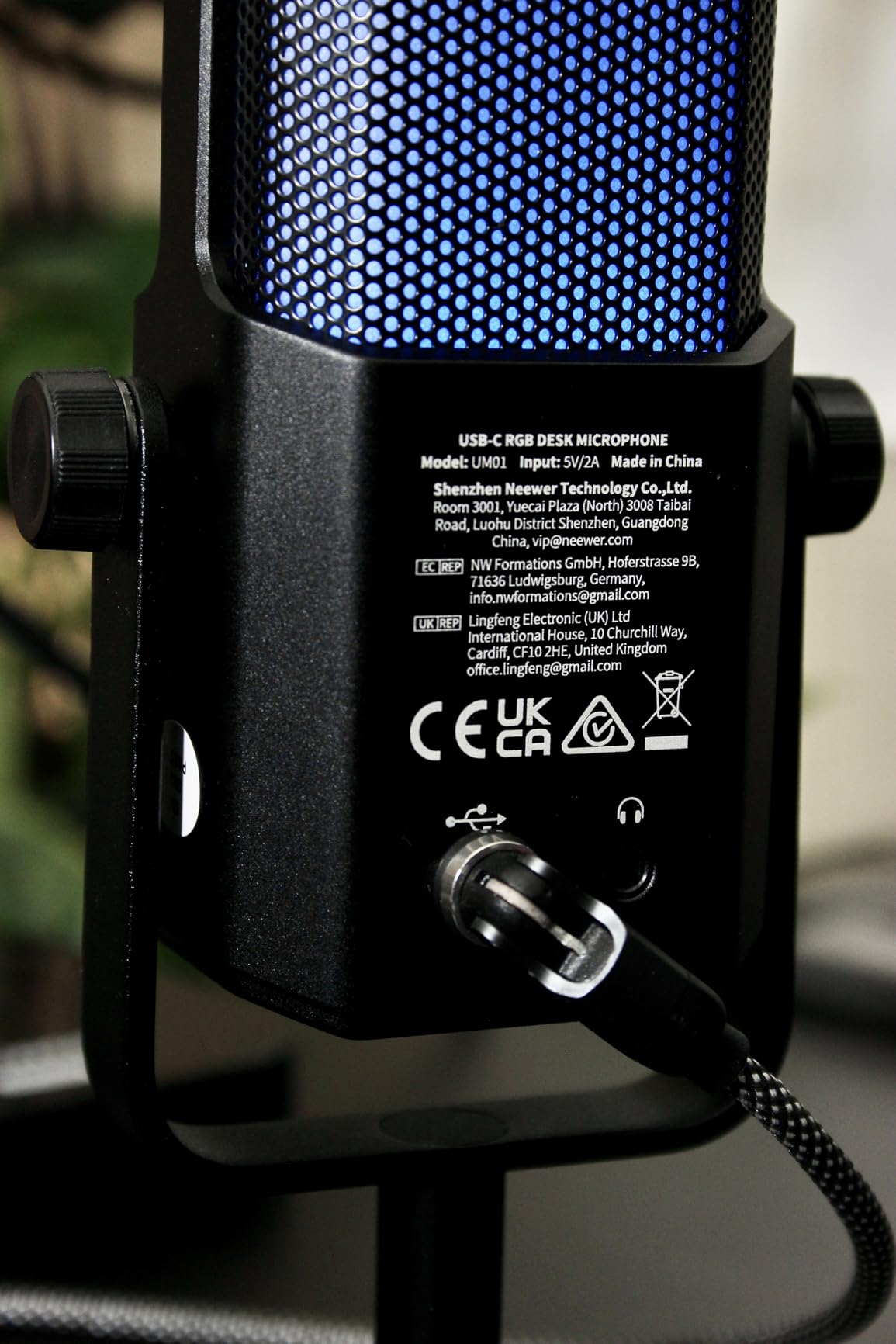 NEEWER UM01 AI Noise Canceling USB Microphone, Plug & Play Cardioid RGB Condenser Mic Mute/Music Sync/App Control for Android Windows PC Mac PS4/5 Gaming Recording Streaming Podcasting Studio Computer customer photo 2