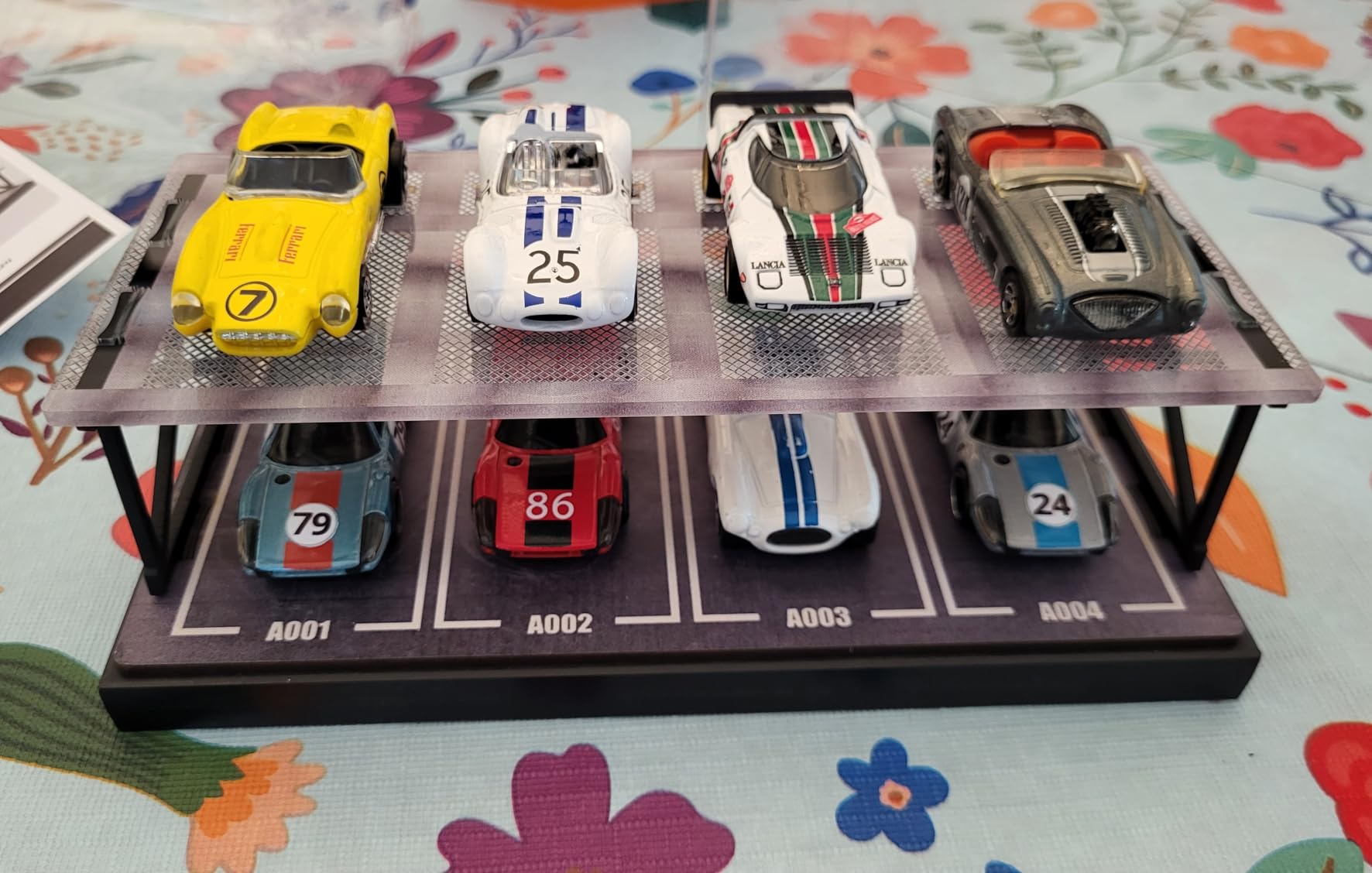Display Case for Hot Wheels: 1 64 Diecast Cars Display, Holds 8 Cars | 2-Tier Parking Garage with Clear Dustproof Cover, Freestanding Storage Organizer, Compatible with Matchbox customer photo 2