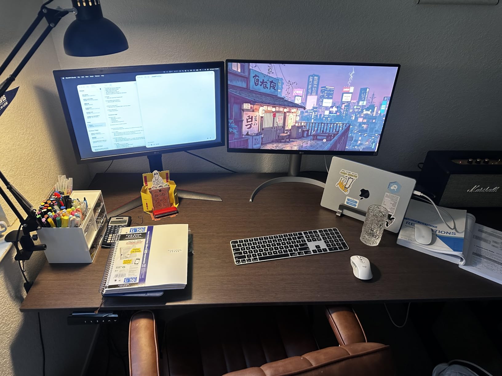 SANODESK Solid Bamboo Dual Motor Standing Desk, 220 lbs, 48×24 customer photo 1