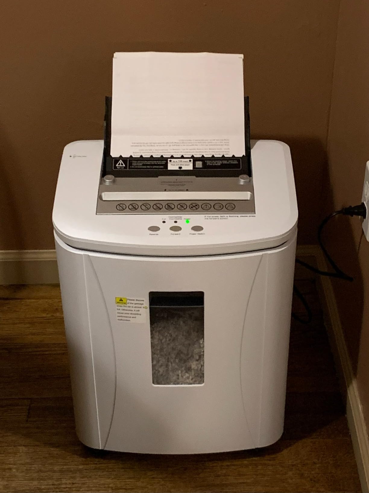 Heavy Duty Paper Shredder 400-Sheet Auto Feed P5 Micro Cut customer photo 1