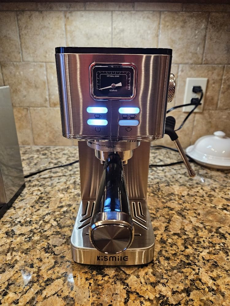 Kismile SCA-Certified 8-Cup Drip Coffee Maker with Pour-Over Control | 3-Second Heating at 197-205 F, Adjustable Flow, Removable 1.25L Water Tank, 20-Min Cold Brew and 40-Min Keep Warm customer photo 1