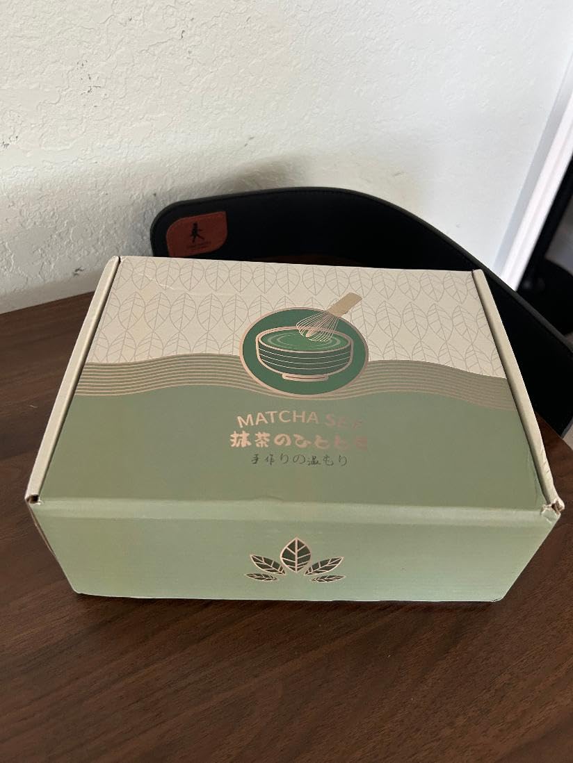 8pcs Matcha Kit, Matcha Whisk Set for Beginners & Tea Ceremony | 8-PIECE SET: matcha bowl, bamboo whisk, whisk holder, sifter, tea cloth, wooden spoon, bamboo scoop, and scoop rest. customer photo 2