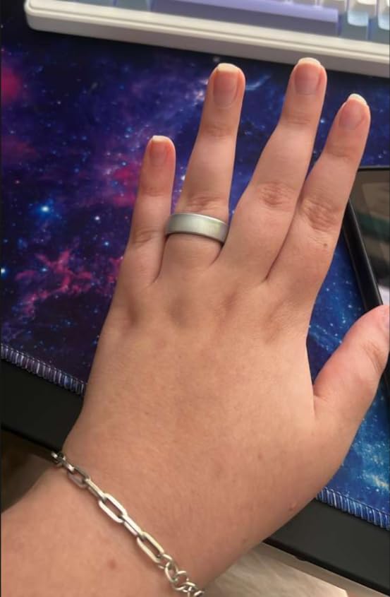 Smart Ring for Women Men, Sleep Tracker, 12 Sports Modes, Size 10 Black customer photo 2