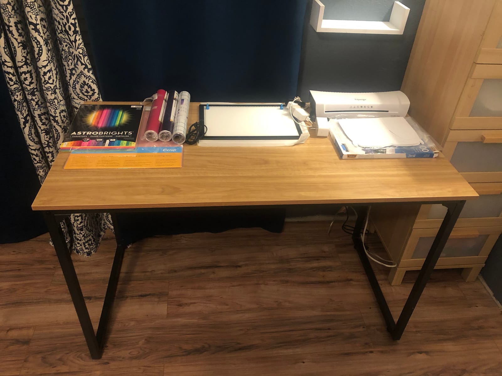 52 Inch Office Desk with 6 Drawers and Printer Space for Storage, Reversible Computer Desk with Monitor Stand & Power Outlets, Home Office Desks, White customer photo 2