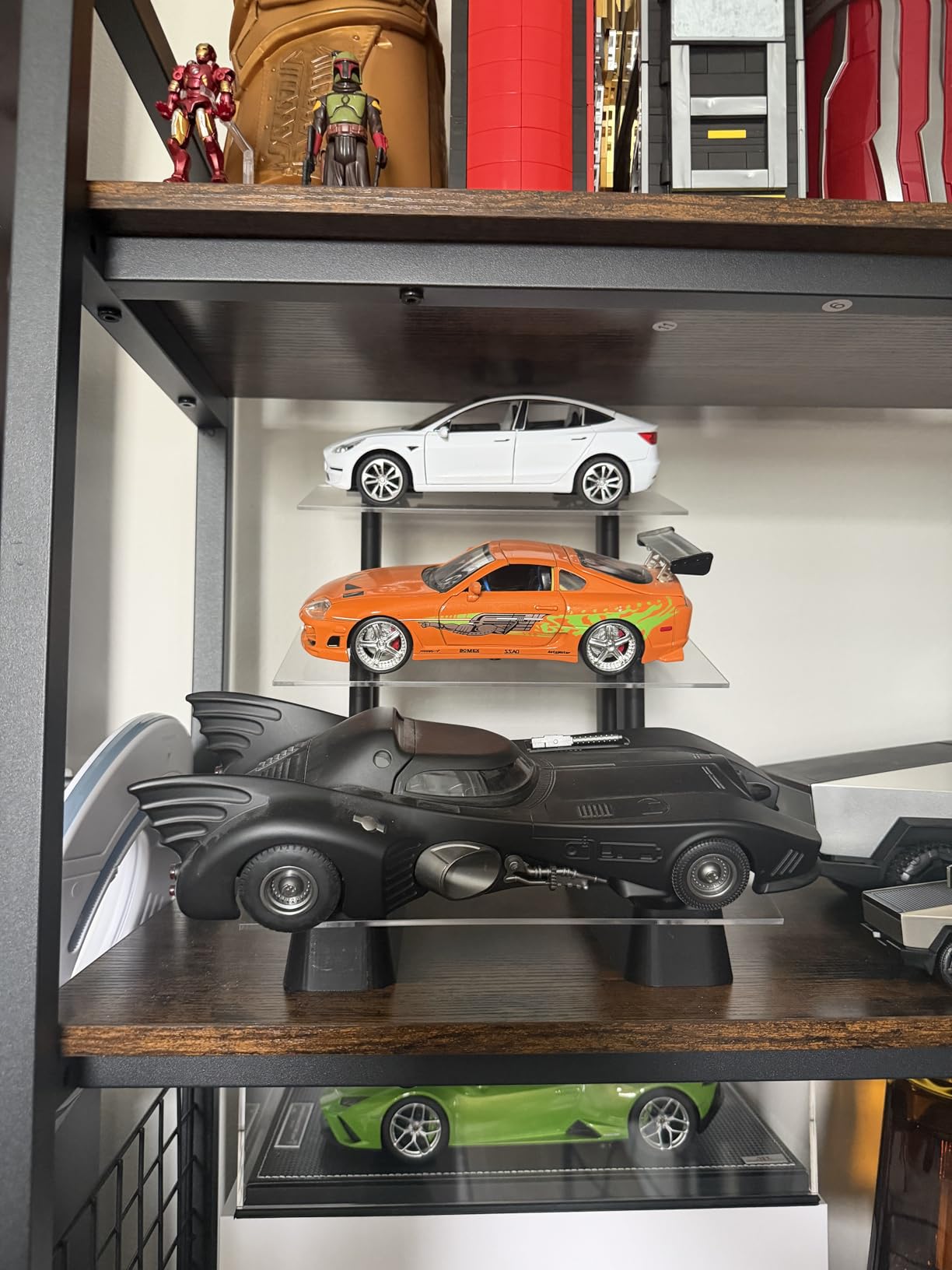 3-Tier Model Car Display Stand for 1:18 Scale Diecast Models | Open tiered design for easy access. Space saving vertical rack fits diecast sports cars, racing models, and collectibles. customer photo 1