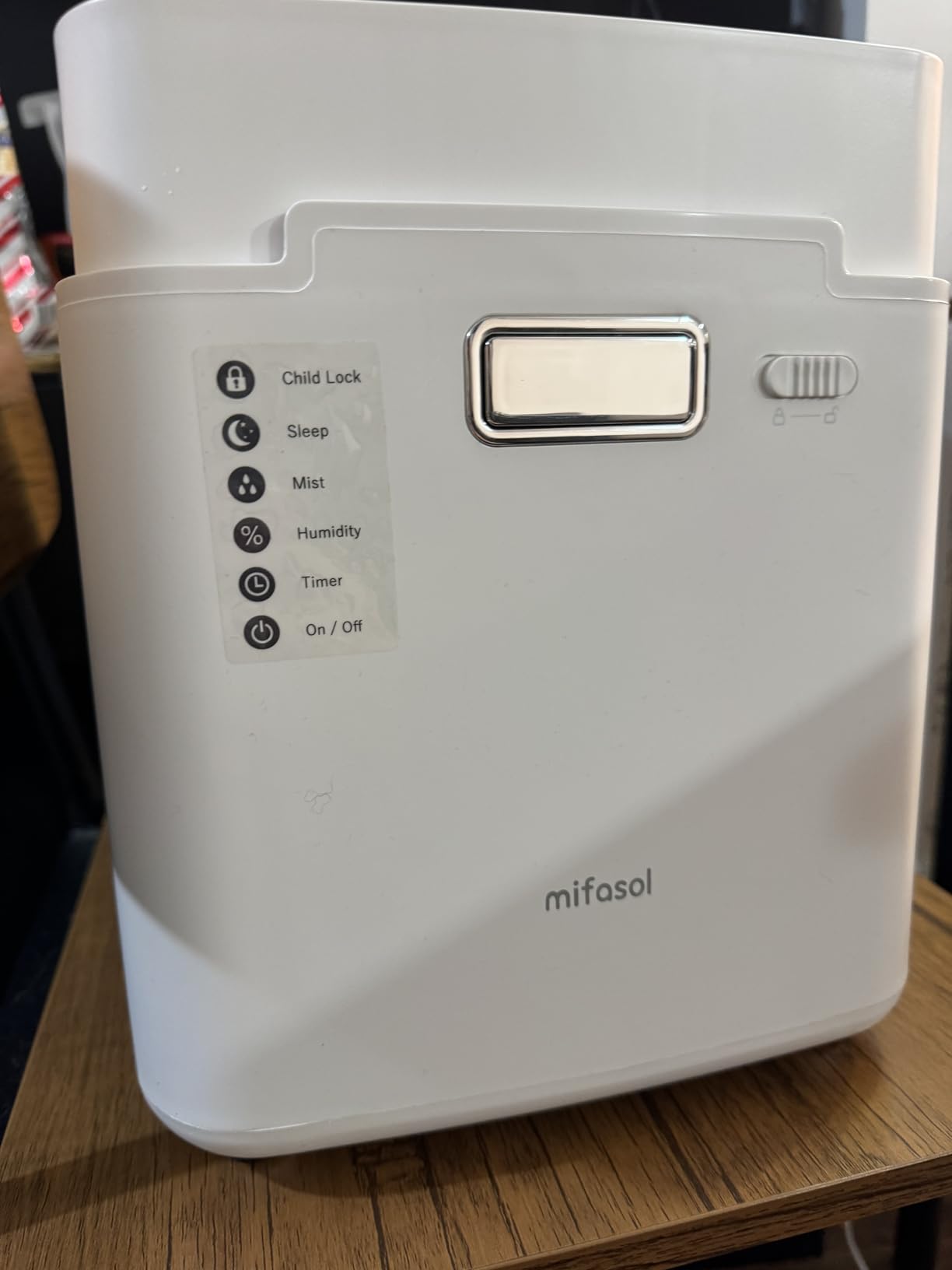 Mifasol Stainless Steel Humidifier, 3.3L/0.87Gal Steam Warm Mist Humidifiers for Bedroom 800 sq ft, Easy to Clean Humidifiers for Home, Dishwasher Safe Humidifier Large Room Baby Nursery Office, Black customer photo 2