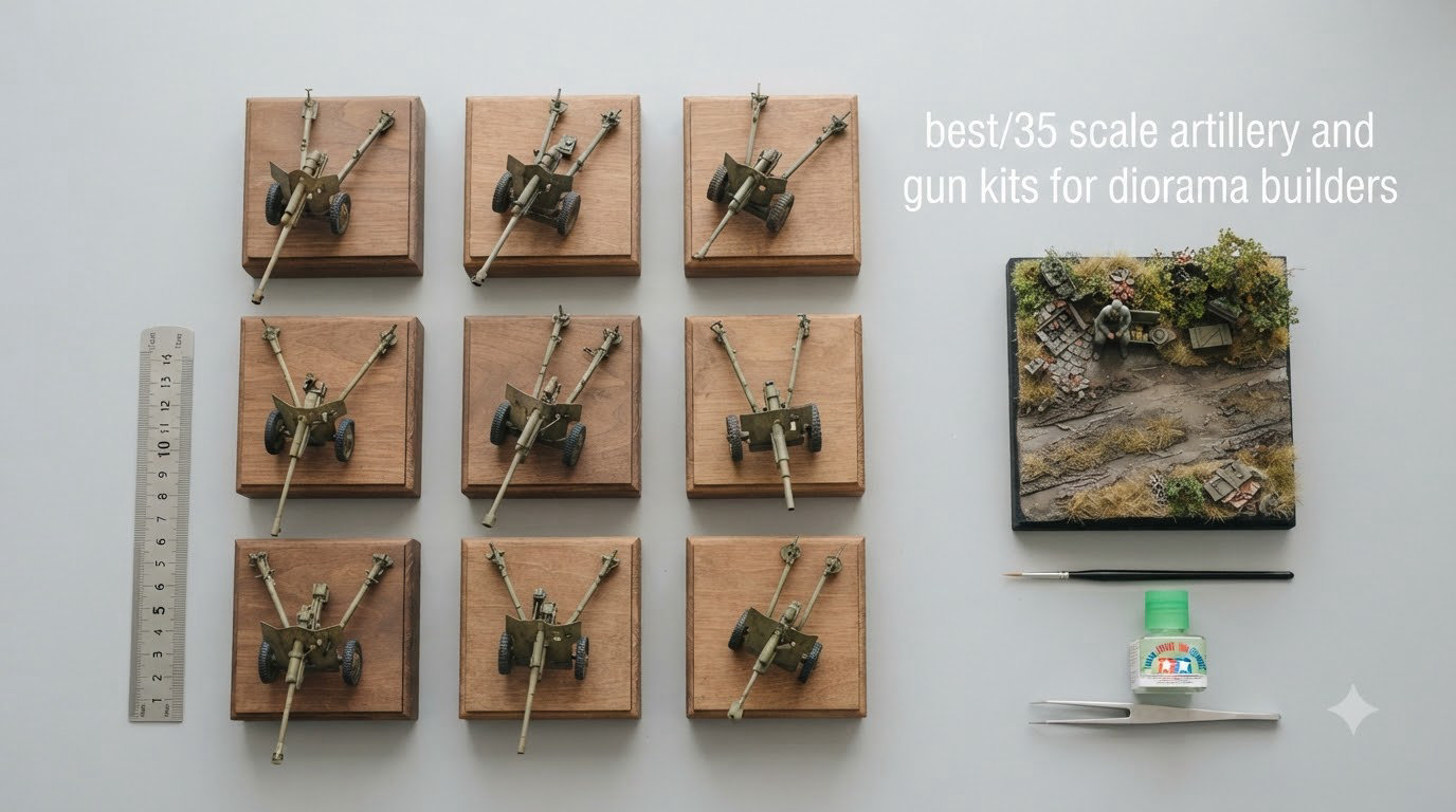 best 1/35 scale artillery and gun kits for diorama builders