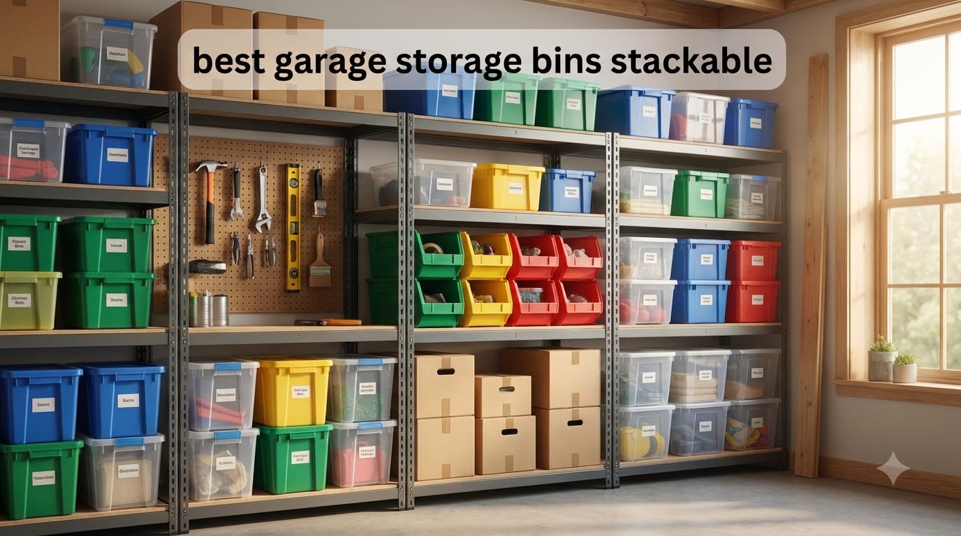best garage storage bins stackable