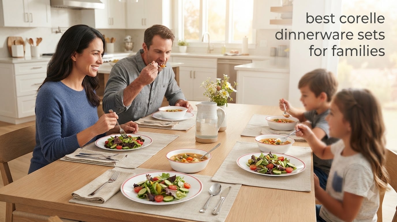 best corelle dinnerware sets for families