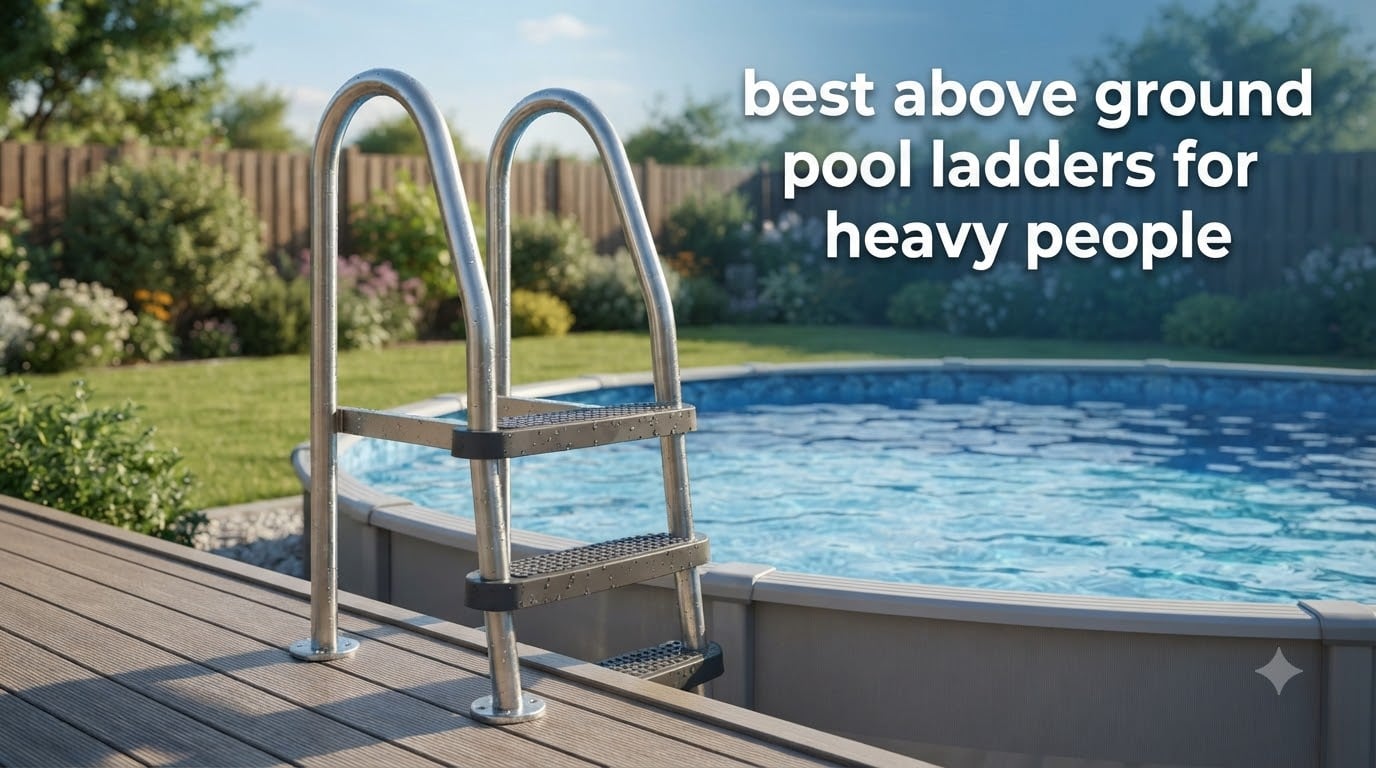 best above ground pool ladders for heavy people
