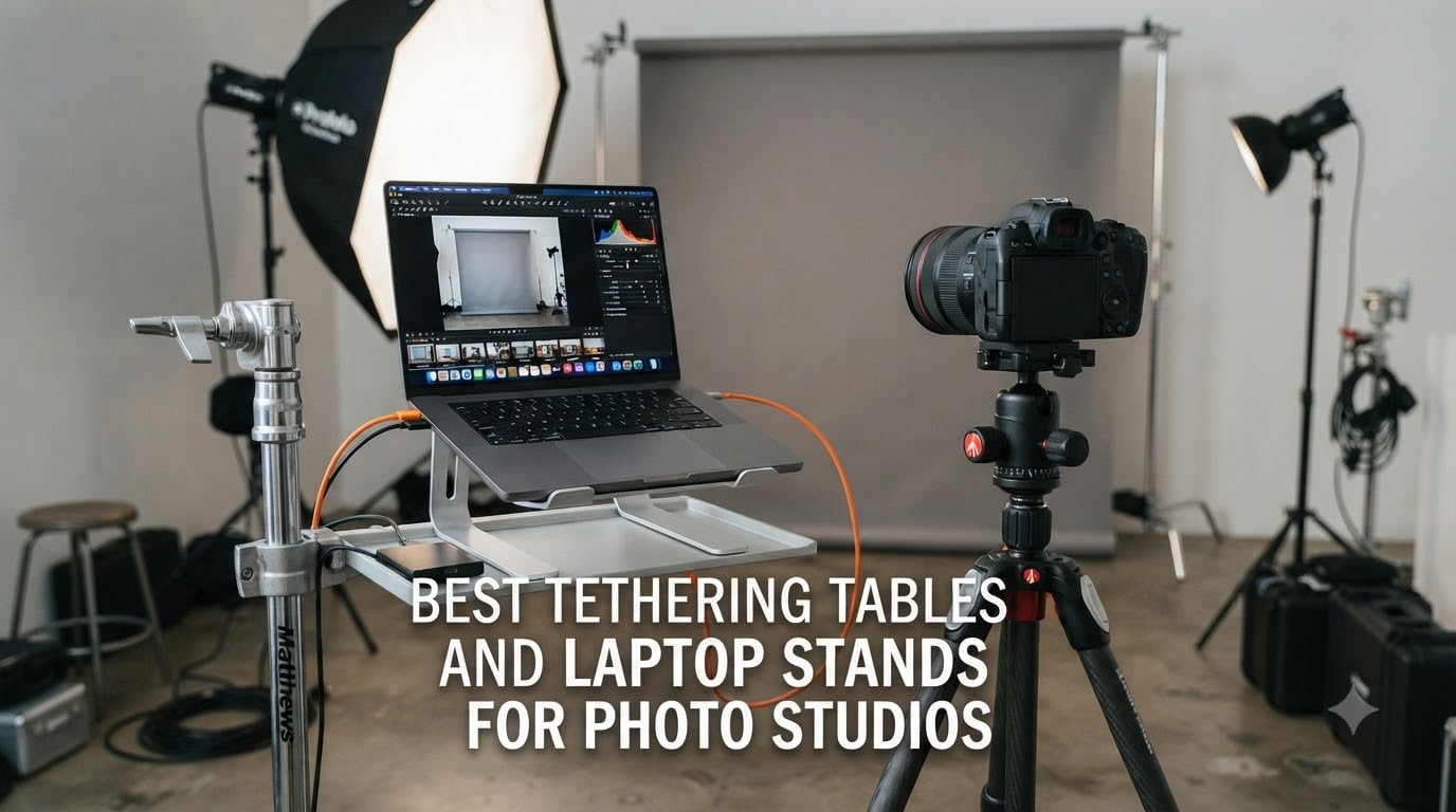 best tethering tables and laptop stands for photo studios