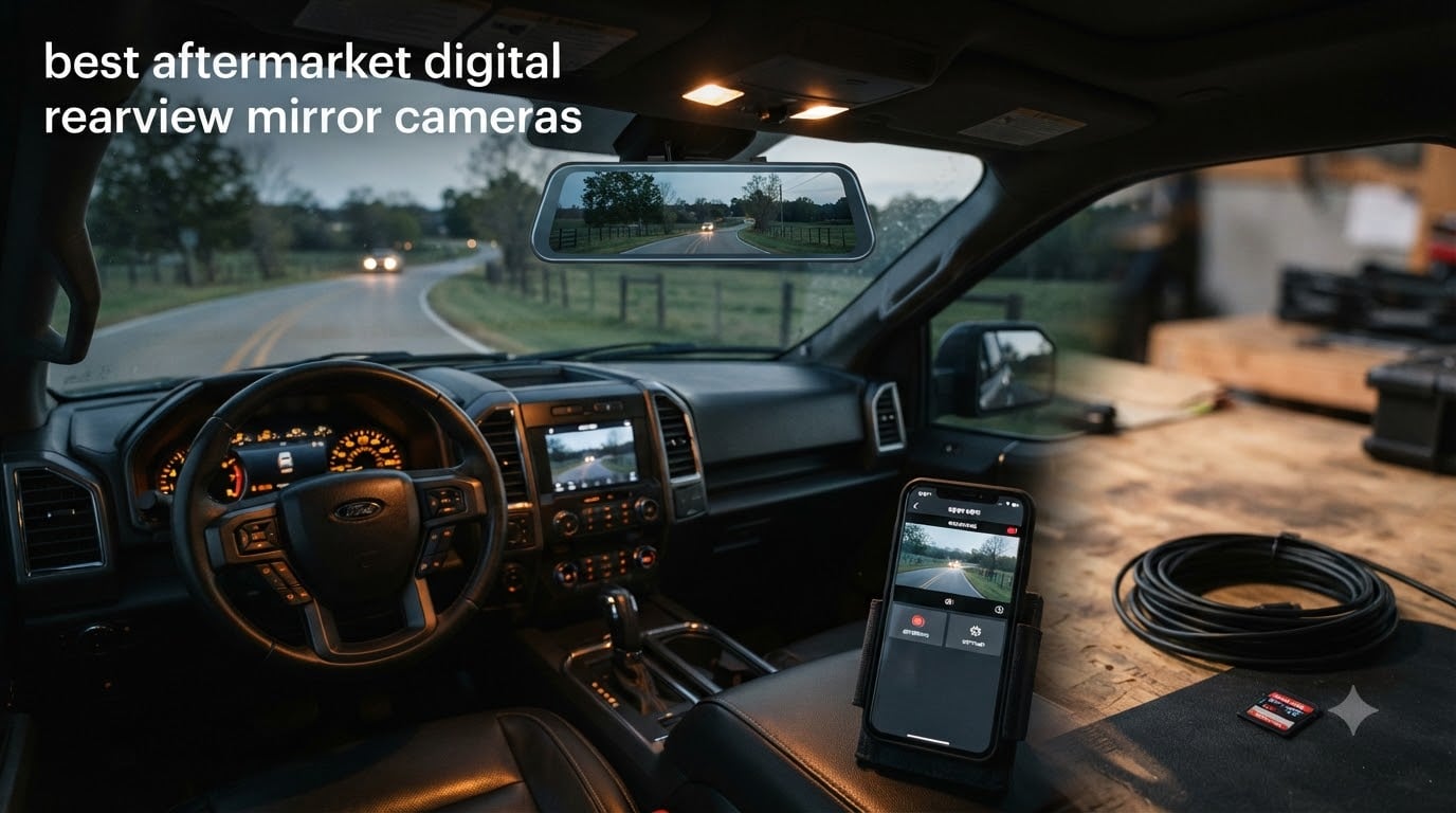 best aftermarket digital rearview mirror cameras