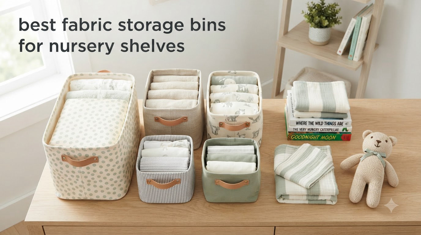 best fabric storage bins for nursery shelves