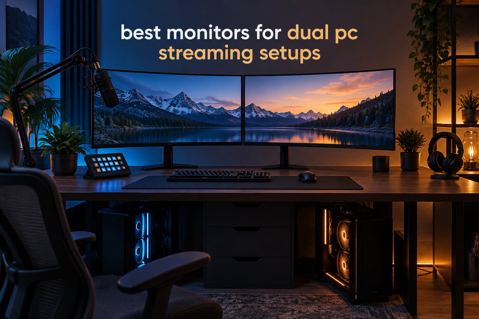 best monitors for dual pc streaming setups