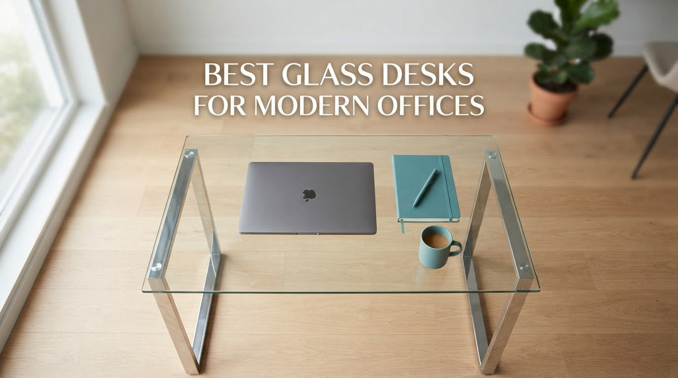 best glass desks for modern offices