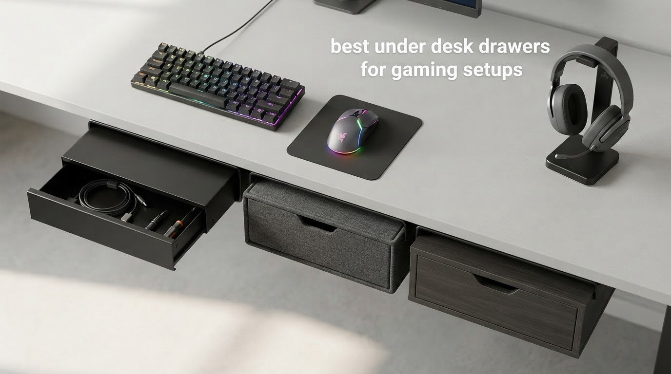 best under desk drawers for gaming setups