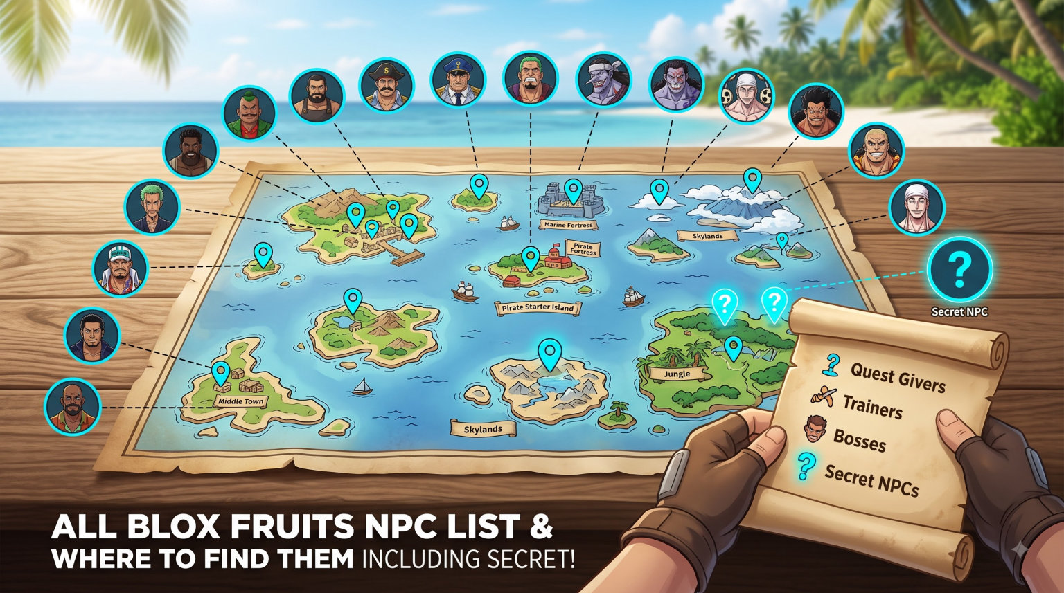 All Blox Fruits NPC List & Where to Find Them Including Secret!