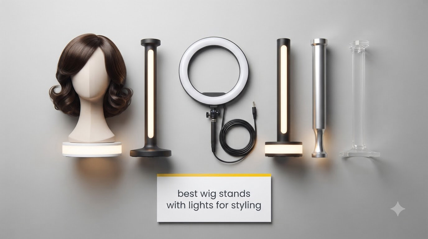 best wig stands with lights for styling