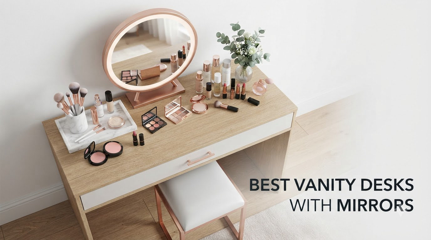 best vanity desks with mirrors