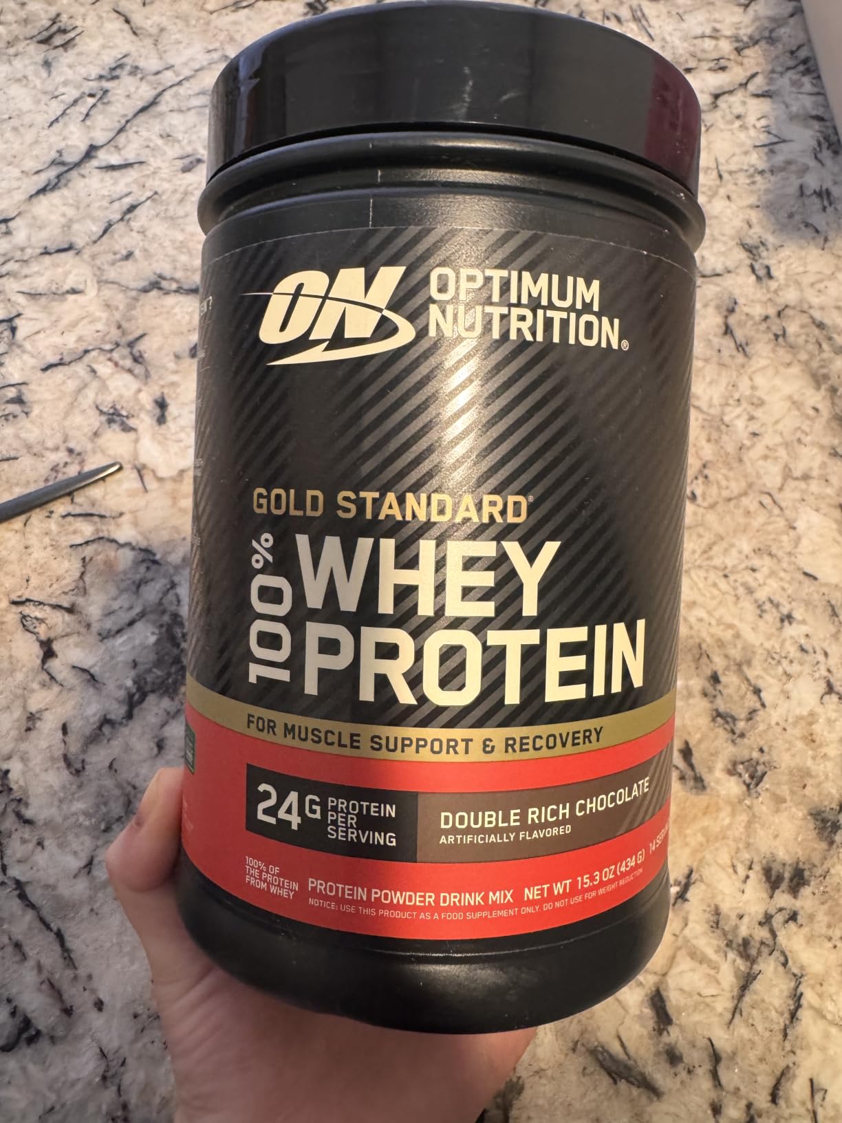 Optimum Nutrition Gold Standard Whey Protein, Double Rich Chocolate, 5 LB customer photo 2