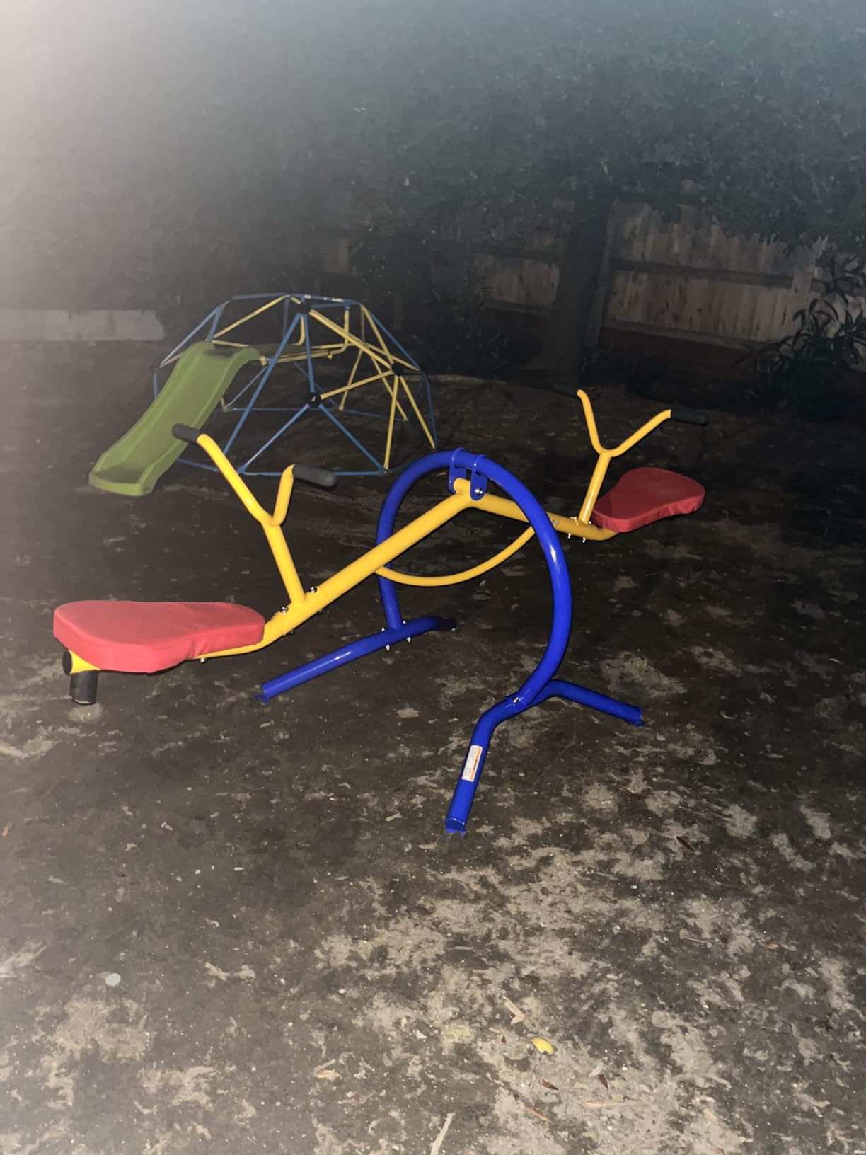 gym dandy Teeter-Totter Home Seesaw Playground Set TT-210, Multi Colored, 37.00 x 31.00 x 85.50 inches customer photo 1