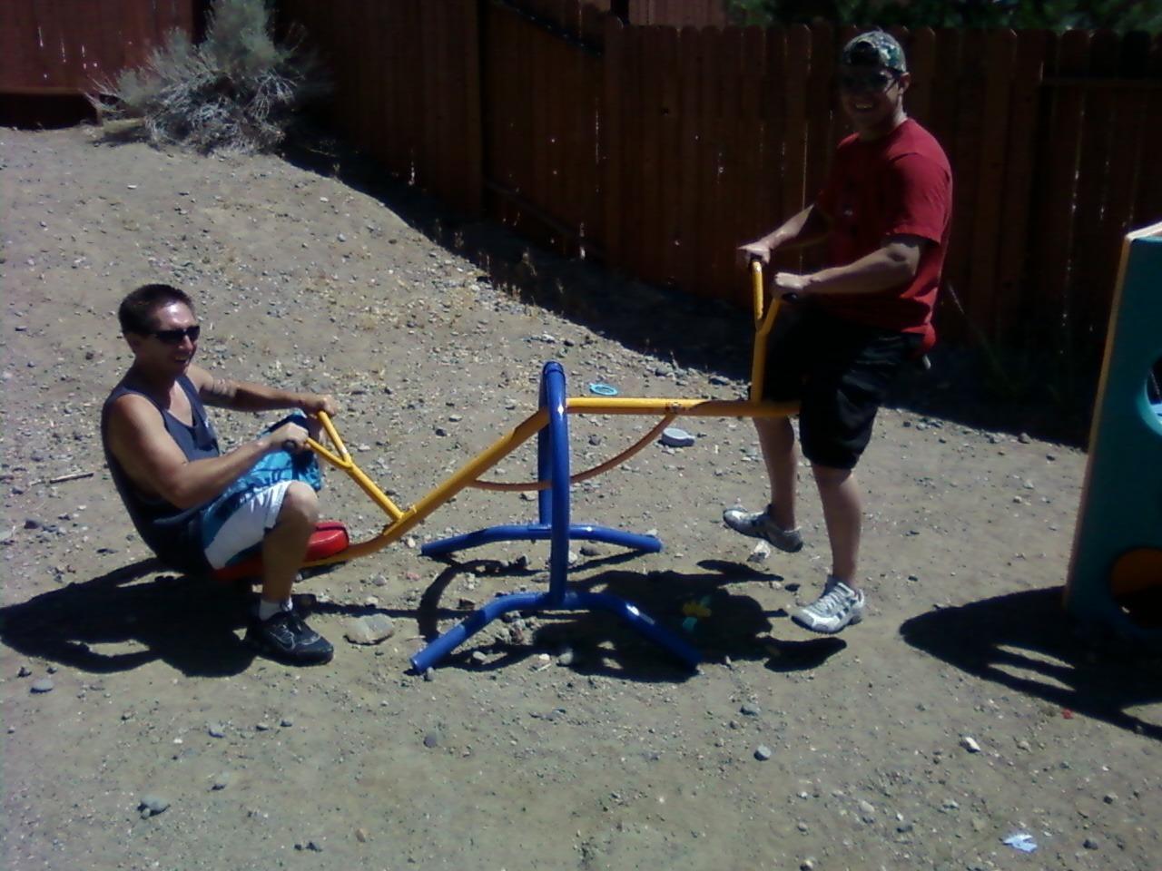 gym dandy Teeter-Totter Home Seesaw Playground Set TT-210, Multi Colored, 37.00 x 31.00 x 85.50 inches customer photo 2