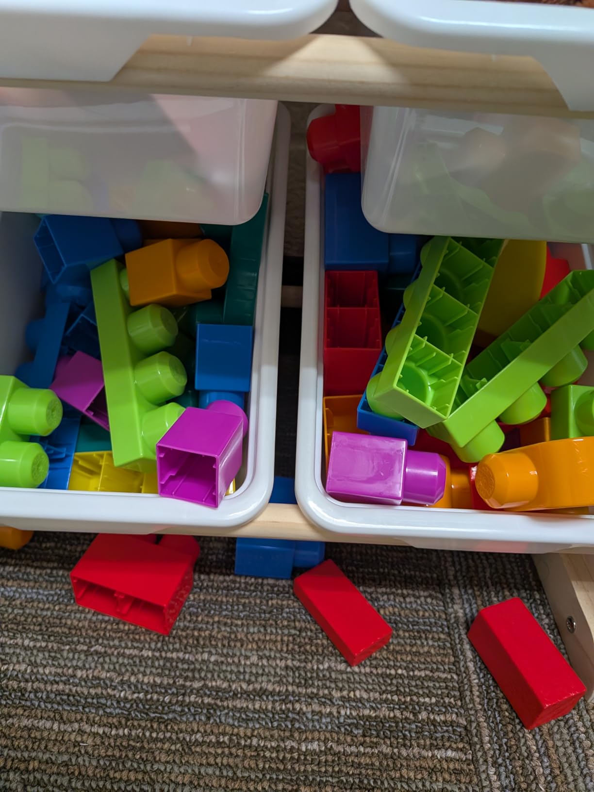 MEGA BLOKS First Builders Toddler Blocks Toys Set, Big Building Bag with 80 Pieces and Storage, Blue, Ages 1+ Years customer photo 2