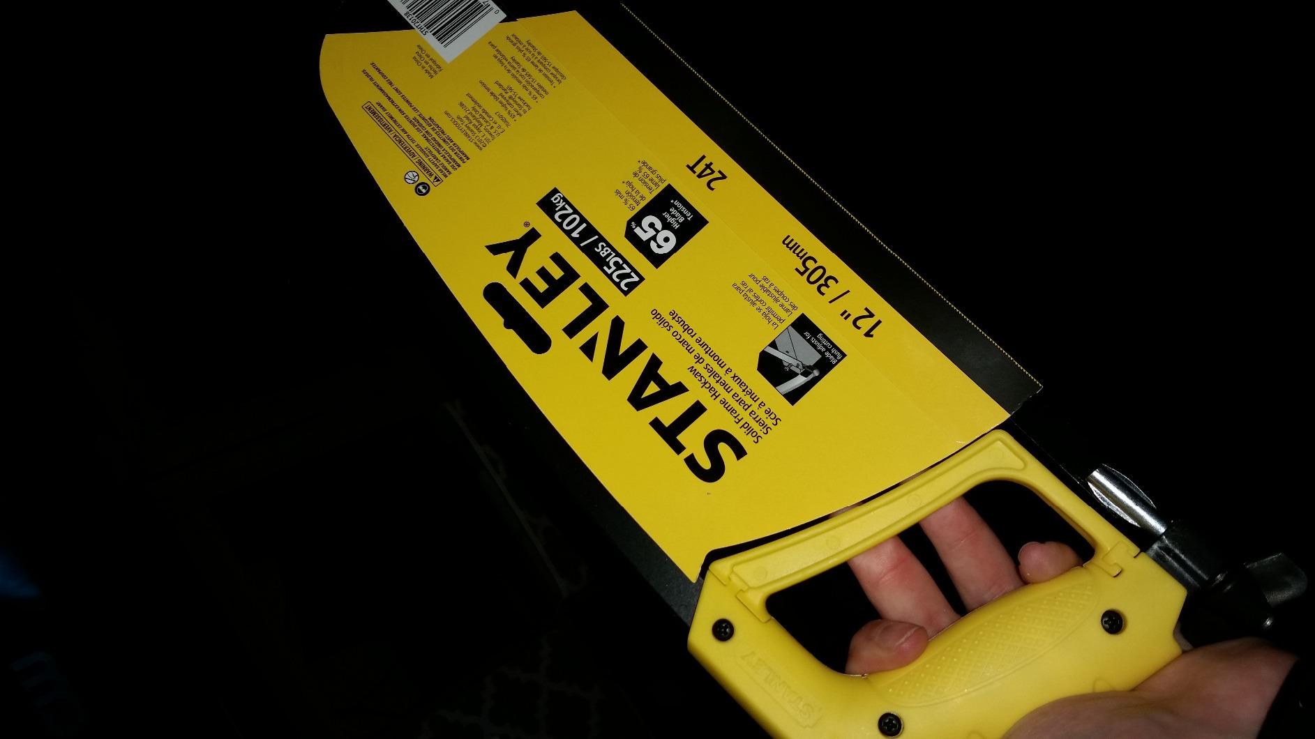 STANLEY 12 in D-Shape Hacksaw,24 TPI, Solid Frame Carbon Steel (STHT20138) customer photo 2