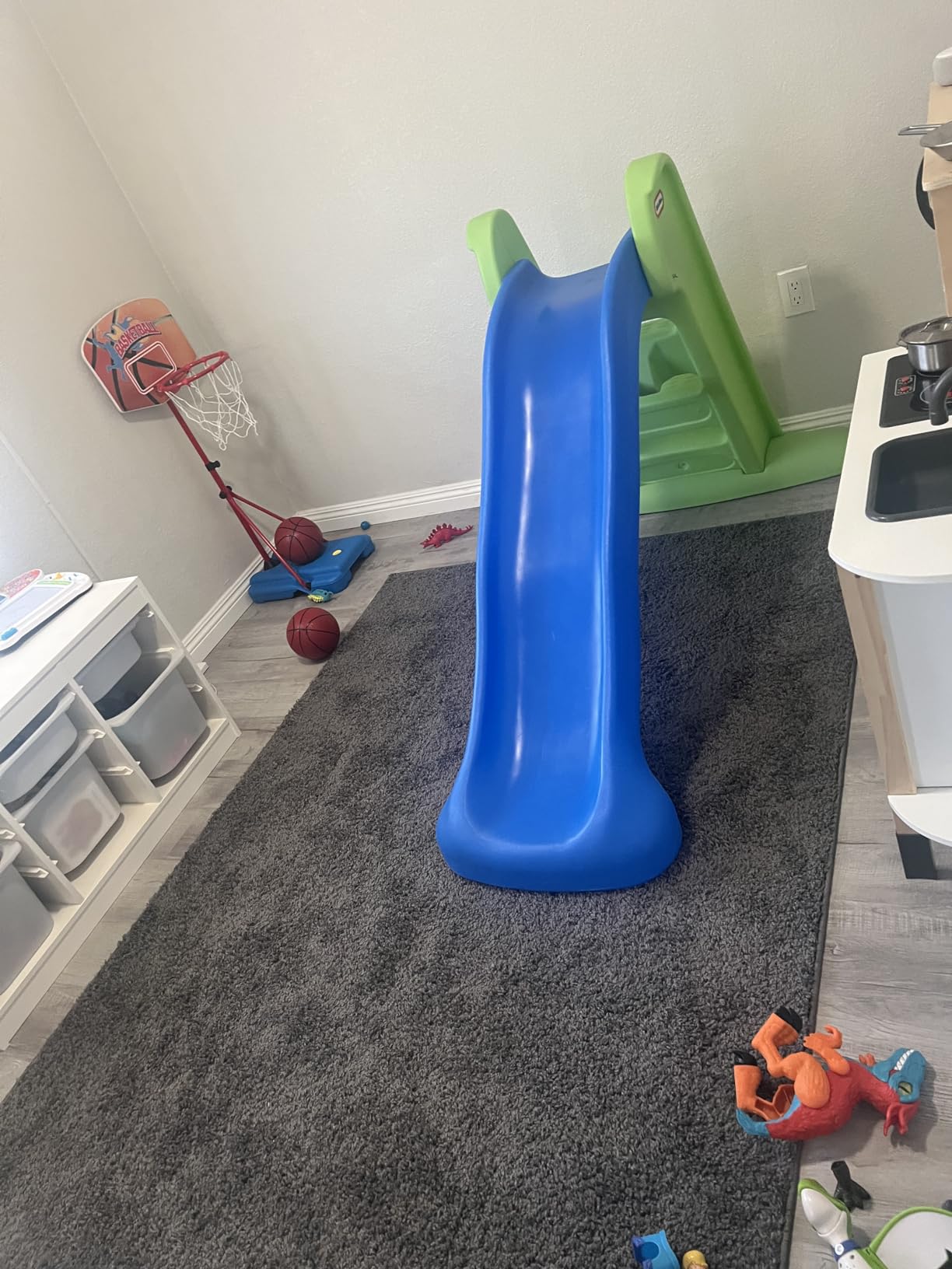 Little Tikes Easy Store Large Slide , Blue/Green customer photo 2