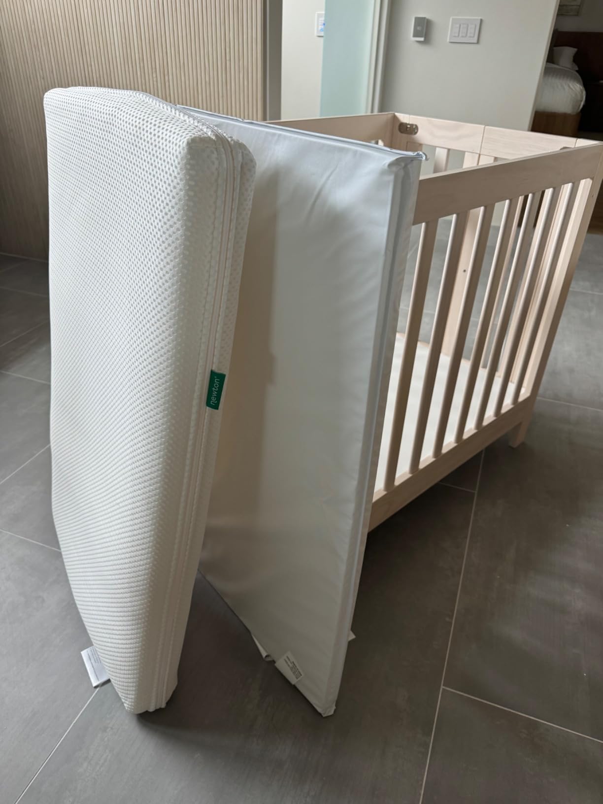 babyletto Origami Mini Portable Crib, GREENGUARD Certified, Grey customer photo 2