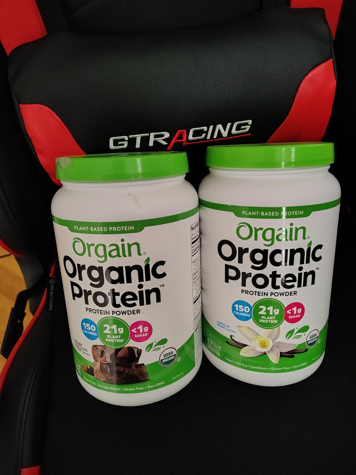 Orgain Organic Vegan 21g Protein Powder, Creamy Chocolate Fudge, 2.03 lb customer photo 1