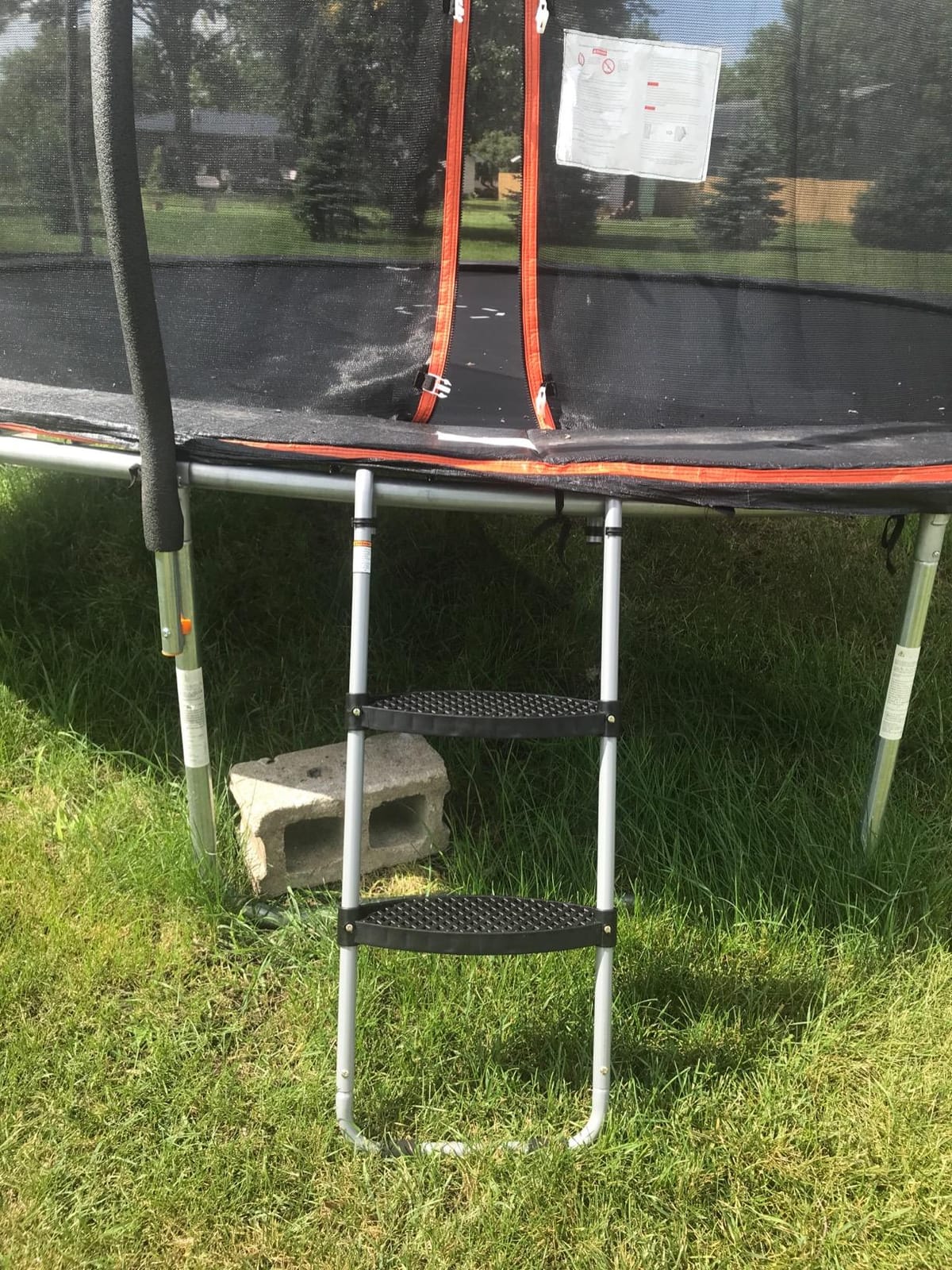 2-Step Trampoline Ladder with Safety Latch, Heavy-Duty with Wide Steps customer photo 1